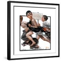 "No Swimming", June 4,1921-Norman Rockwell-Framed Giclee Print