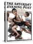 "No Swimming" Saturday Evening Post Cover, June 4,1921-Norman Rockwell-Stretched Canvas