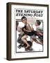 "No Swimming" Saturday Evening Post Cover, June 4,1921-Norman Rockwell-Framed Giclee Print