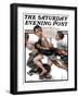 "No Swimming" Saturday Evening Post Cover, June 4,1921-Norman Rockwell-Framed Giclee Print