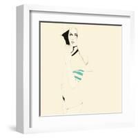 No te desnudes todavÌa-Manuel Rebollo-Framed Art Print