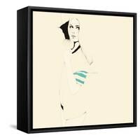 No te desnudes todavÌa-Manuel Rebollo-Framed Stretched Canvas