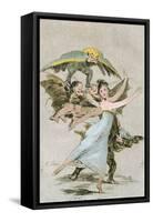 No Te Escaparas (You Will Not Escape), Plate 72 of 'Los Caprichos', Late 18th Century-Francisco de Goya-Framed Stretched Canvas