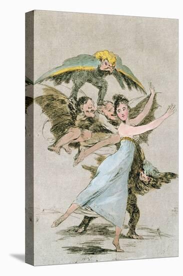 No Te Escaparas (You Will Not Escape), Plate 72 of 'Los Caprichos', Late 18th Century-Francisco de Goya-Stretched Canvas