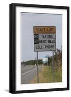 No Texting Sign on Us Highway 1 in Delaware-Dennis Brack-Framed Photographic Print