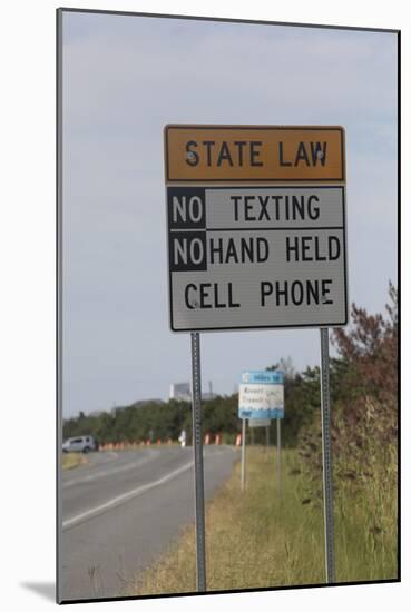 No Texting Sign on Us Highway 1 in Delaware-Dennis Brack-Mounted Photographic Print