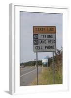 No Texting Sign on Us Highway 1 in Delaware-Dennis Brack-Framed Photographic Print