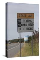 No Texting Sign on Us Highway 1 in Delaware-Dennis Brack-Stretched Canvas
