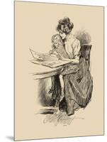 No Time for Politics-Charles Dana Gibson-Mounted Art Print