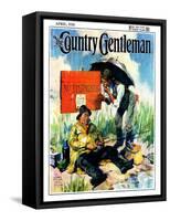 "'No Trespassing'," Country Gentleman Cover, April 1, 1928-William Meade Prince-Framed Stretched Canvas