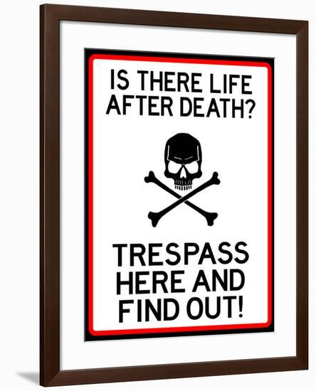 No Trespassing Do Not Enter Sign Poster-null-Framed Poster