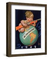 "No Trespassing," January 3, 1942-Joseph Christian Leyendecker-Framed Giclee Print