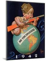 "No Trespassing," January 3, 1942-Joseph Christian Leyendecker-Mounted Giclee Print