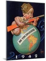 "No Trespassing," January 3, 1942-Joseph Christian Leyendecker-Mounted Giclee Print