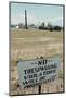 No Trespassing Sign in Field by Factory-null-Mounted Photographic Print