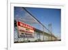 No Trespassing Sign on Fence by the Ambassador Bridge-null-Framed Photographic Print