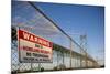 No Trespassing Sign on Fence by the Ambassador Bridge-null-Mounted Photographic Print