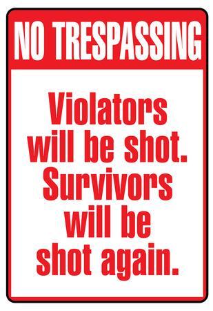 'No Tresspassing Sign Art Print Poster' Poster | AllPosters.com