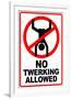 No Twerking Allowed Sign Humor-null-Framed Art Print