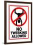 No Twerking Allowed Sign Humor-null-Framed Art Print