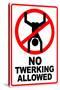 No Twerking Allowed Sign Humor-null-Stretched Canvas