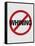 No Whining Sign Print Poster-null-Framed Stretched Canvas