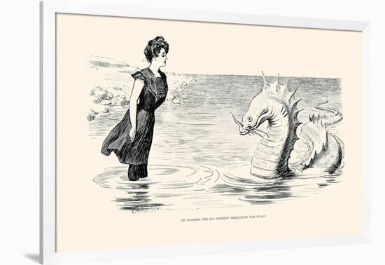 No Wonder the Sea Serpent Frequents Our Coast-Charles Dana Gibson-Framed Art Print