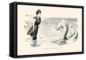 No Wonder the Sea Serpent Frequents Our Coast-Charles Dana Gibson-Framed Stretched Canvas
