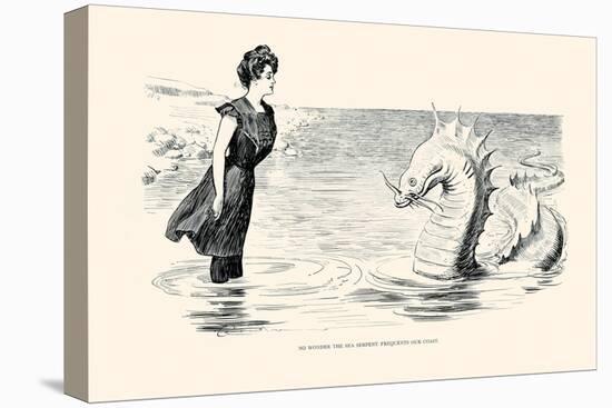 No Wonder the Sea Serpent Frequents Our Coast-Charles Dana Gibson-Stretched Canvas