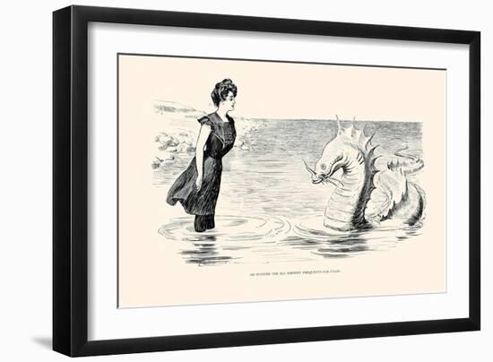 No Wonder the Sea Serpent Frequents Our Coast-Charles Dana Gibson-Framed Art Print