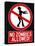 No Zombies Allowed Sign Poster Print-null-Stretched Canvas