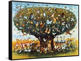 Noah and the Birds-Bill Bell-Framed Stretched Canvas