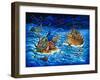 Noah and the Dinosaurs-Bill Bell-Framed Giclee Print