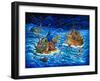 Noah and the Dinosaurs-Bill Bell-Framed Giclee Print