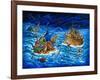 Noah and the Dinosaurs-Bill Bell-Framed Giclee Print