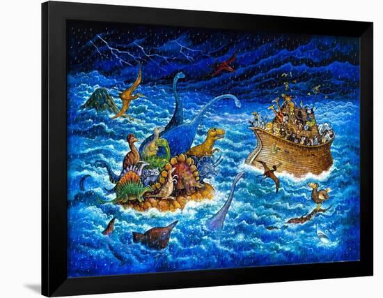 Noah and the Dinosaurs-Bill Bell-Framed Giclee Print
