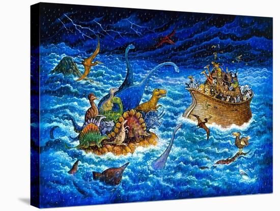 Noah and the Dinosaurs-Bill Bell-Stretched Canvas