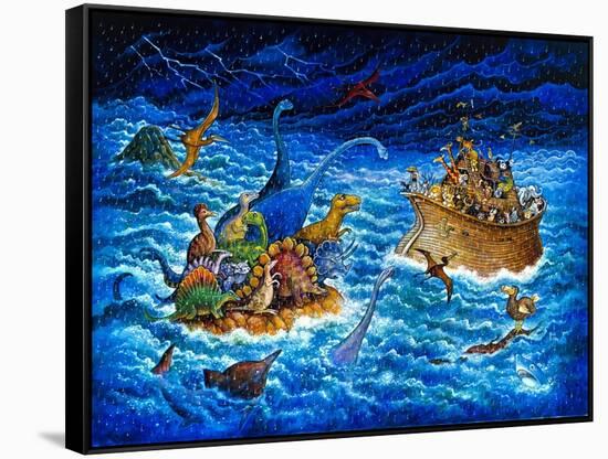 Noah and the Dinosaurs-Bill Bell-Framed Stretched Canvas