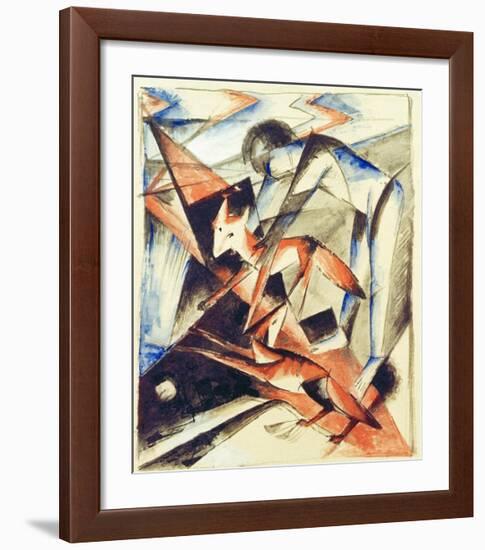 Noah and the fox-Franz Marc-Framed Giclee Print