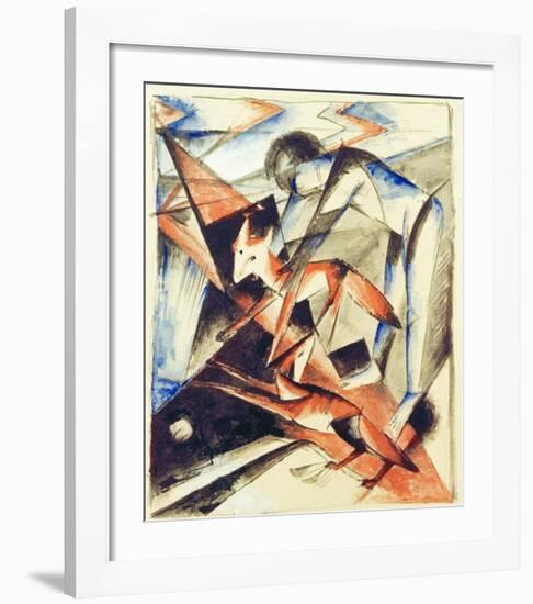 Noah and the fox-Franz Marc-Framed Giclee Print