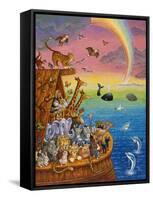 Noah and the Rainbow-Bill Bell-Framed Stretched Canvas