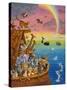 Noah and the Rainbow-Bill Bell-Stretched Canvas