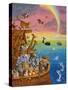 Noah and the Rainbow-Bill Bell-Stretched Canvas