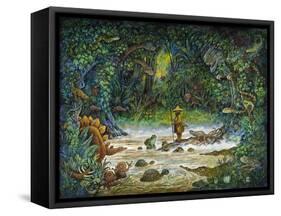 Noah and the Swamp Things-Bill Bell-Framed Stretched Canvas