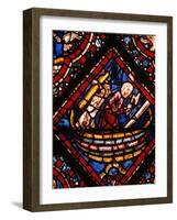 Noah Building the Ark, a Workman with a Rafter-null-Framed Giclee Print