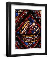 Noah Building the Ark, a Workman with a Rafter-null-Framed Giclee Print