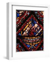 Noah Building the Ark, a Workman with a Rafter-null-Framed Giclee Print