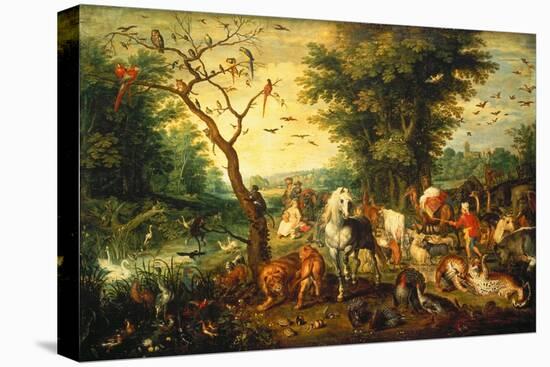 Noah Guiding the Animals onto the Ark-Jan Brueghel the Elder-Stretched Canvas