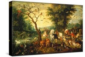 Noah Guiding the Animals onto the Ark-Jan Brueghel the Elder-Stretched Canvas