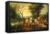 Noah Guiding the Animals onto the Ark-Jan Brueghel the Elder-Framed Stretched Canvas